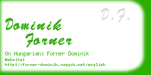 dominik forner business card